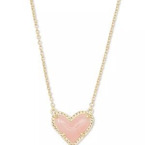 Kendra Scott Gold Necklace with Pink Heart Pendant